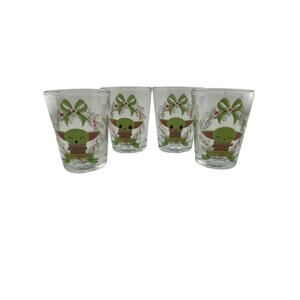 Star Wars Christmas Holiday Mandalorian Grogu Shot Glasses Set of 4